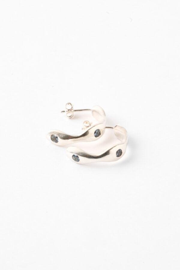 Aros con Cristales Marea Plata