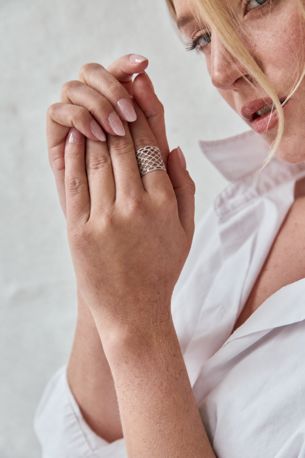 Anillo Trama Plata