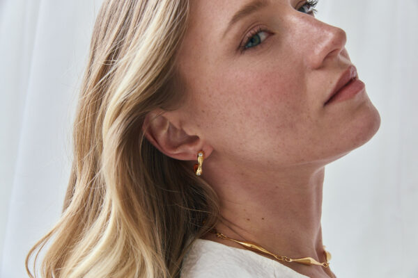 Aros con Cristales Marea Oro