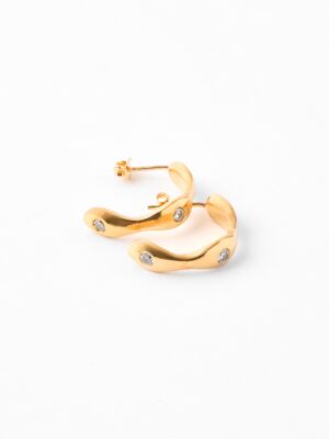 Aros con Cristales Marea Oro