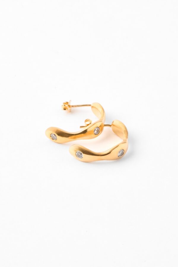 Aros con Cristales Marea Oro