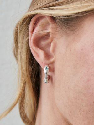 Aros con Cristales Marea Plata